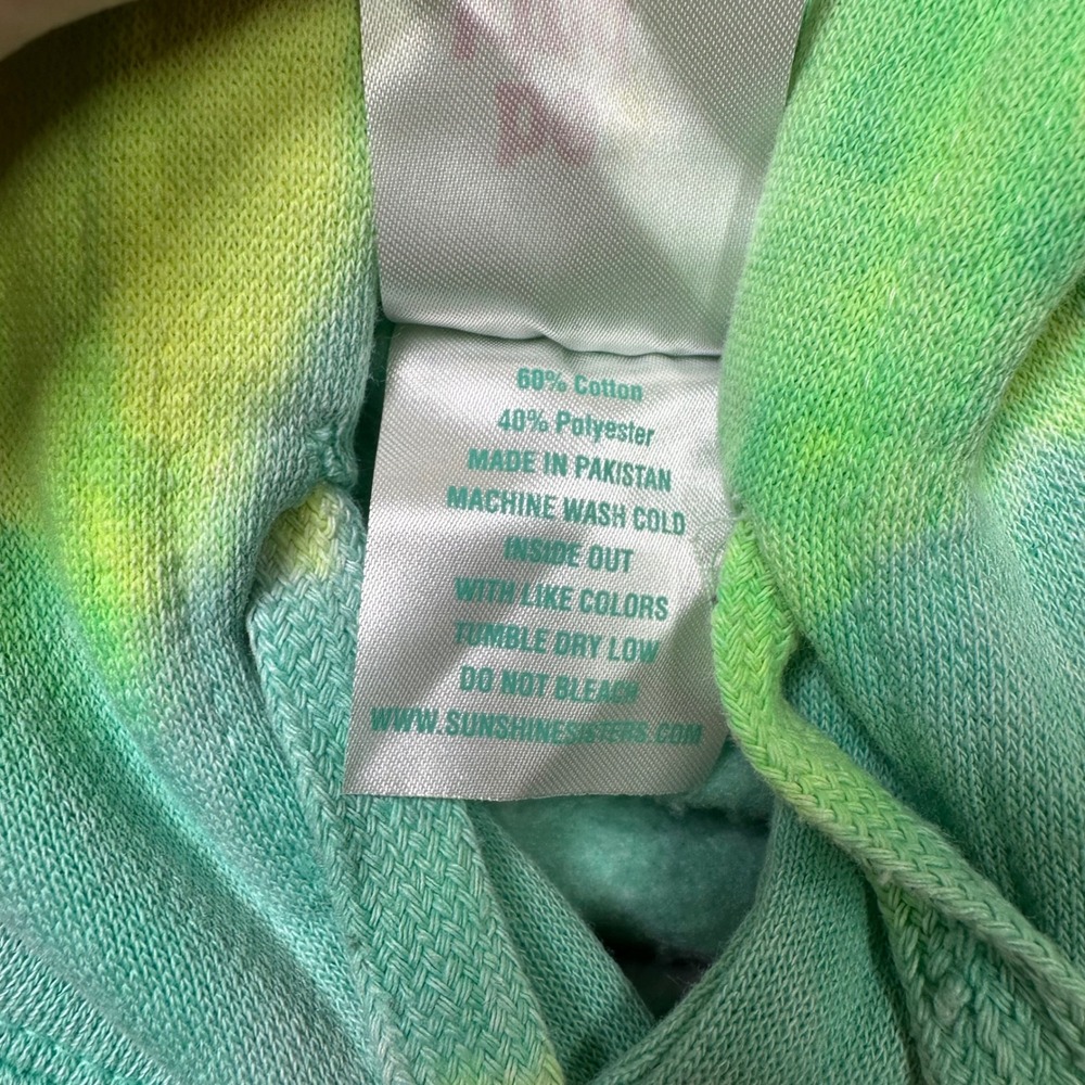 Unisex Be Kind Bright Rainbow Tie Dye Hoodie Graphic Sweatshirt Size Large - Picture 4 of 8